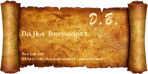Dajka Bernadett névjegykártya